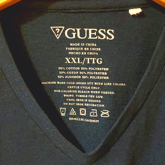 Men's Guess XXL Teal Blue Shirt - Picture 2 of 6